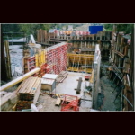 Bild 24 von 40 der Baubilder Einlaufbereich vom Schmutzrechen bis zum Gefälle unter das Maschinenhaus